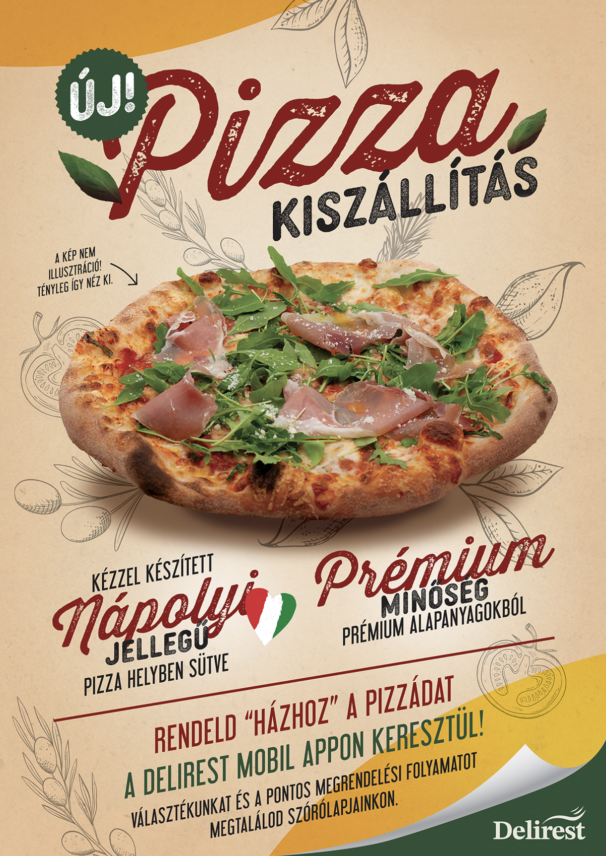 Delirest házi pizza koncepció