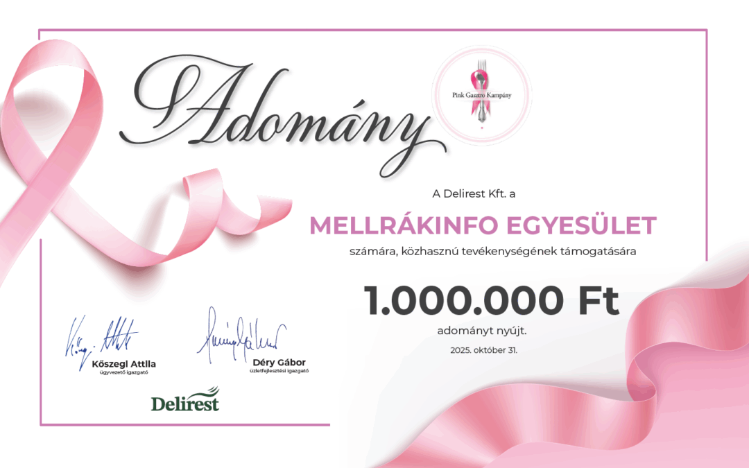 Egymillió forint a Mellrákinfo Egyesületnek